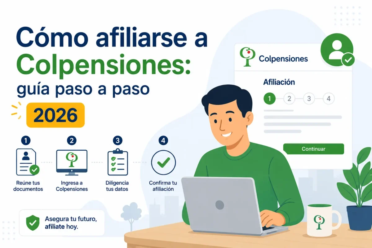 Cómo afiliarse a Colpensiones: guía paso a paso 2026