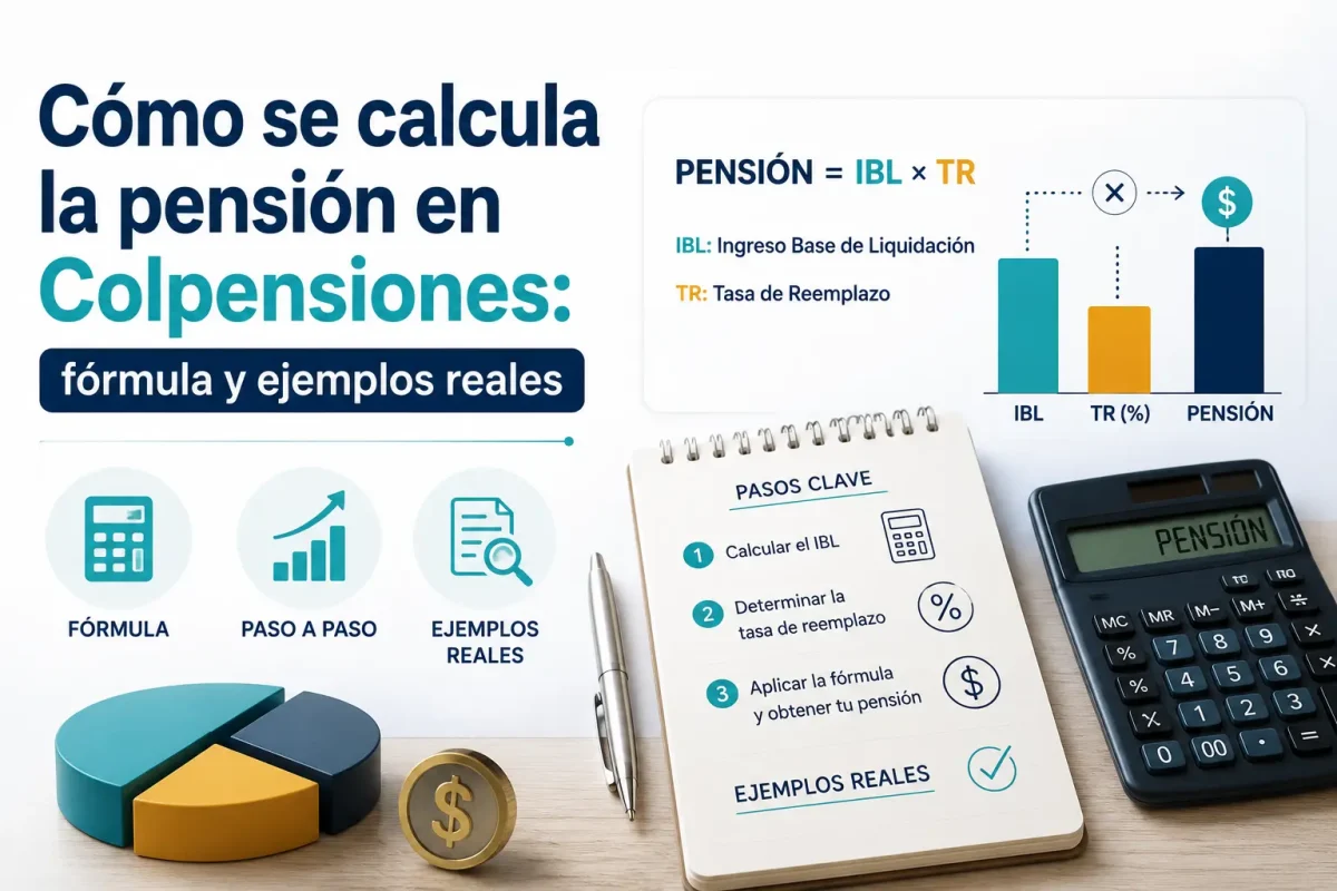 Cómo se calcula la pensión en Colpensiones: fórmula y ejemplos reales