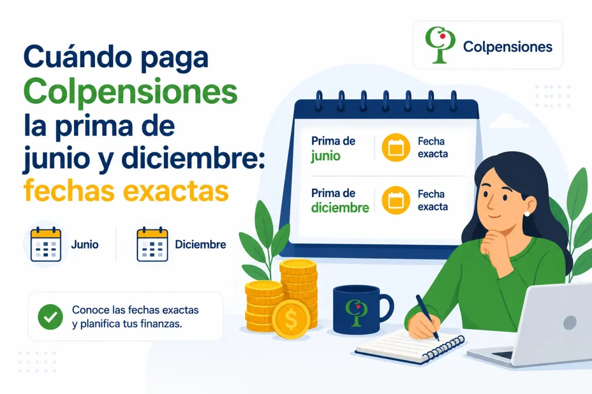 Cuándo paga Colpensiones la prima de junio y diciembre: fechas exactas