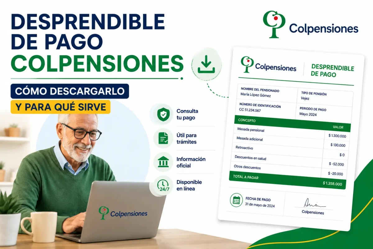 Desprendible de pago Colpensiones: cómo descargarlo y para qué sirve