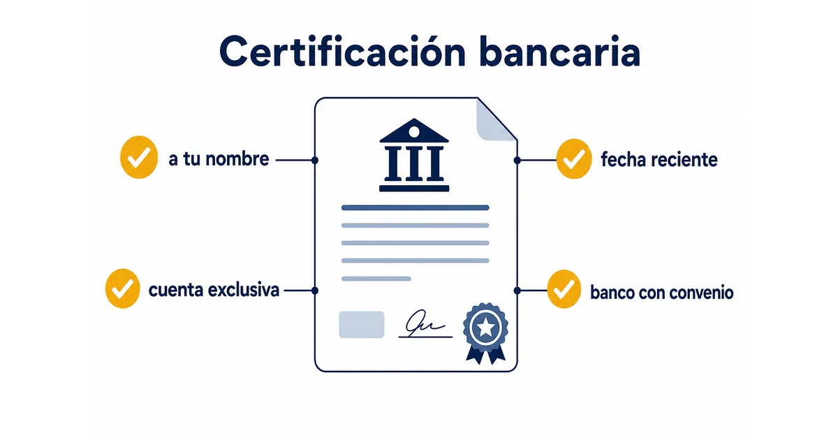 Requisitos de la certificación bancaria para el traslado de cuenta de pago de pensión