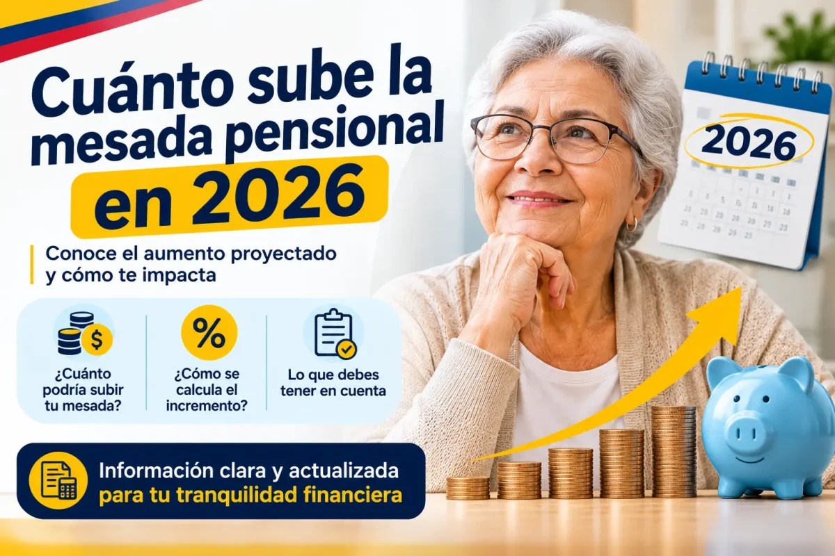 Cuánto sube la mesada pensional en 2026