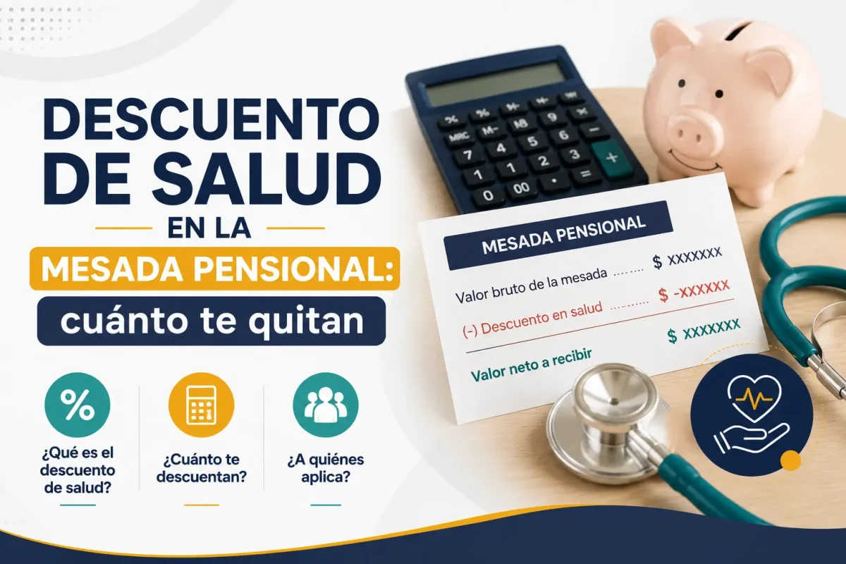 Descuento de salud en la mesada pensional: cuánto te quitan