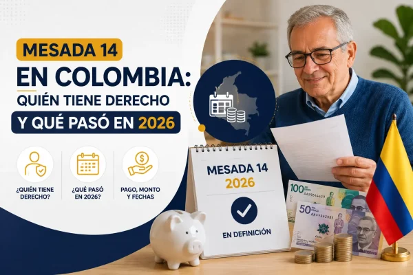 Mesada 14 en Colombia: quién tiene derecho y qué pasó en 2026