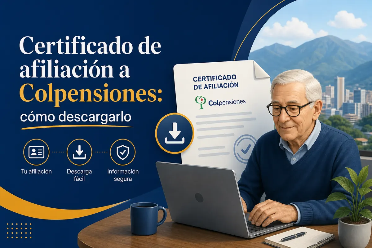 Certificado de afiliación a Colpensiones: cómo descargarlo