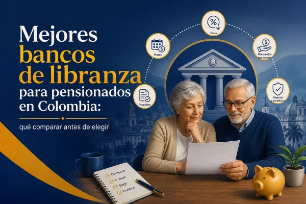 Mejores bancos de libranza para pensionados: tasas reales de 2026